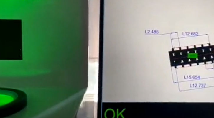 一键式图像尺寸测量仪测试现场